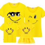 Smile Printed Family Matching Cotton Outfits